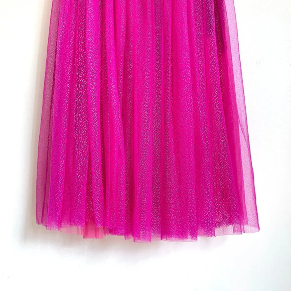 NWT Staud Hot Pink Tulle Poppy Maxi Skirt Size Small - Picture 4 of 7